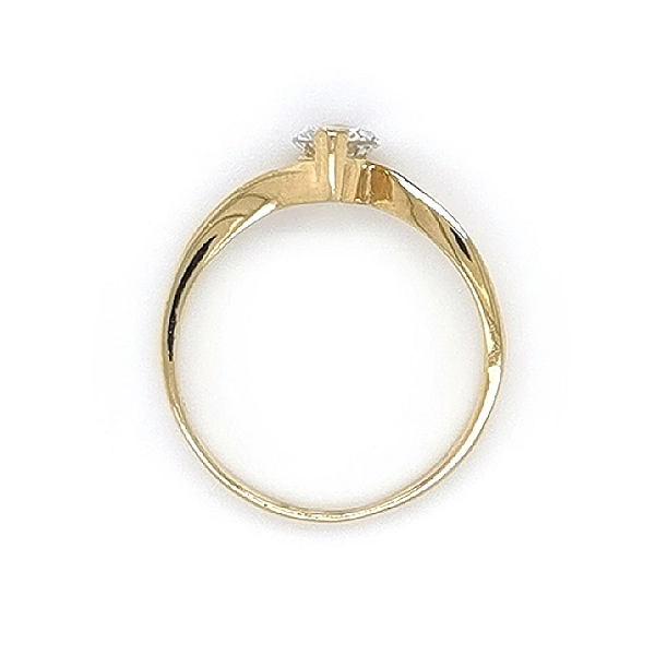 Gold Verlobungsring mit Zirkon