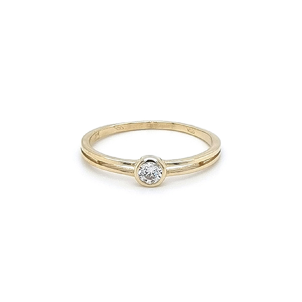 Gold Verlobungsring mit Zirkon
