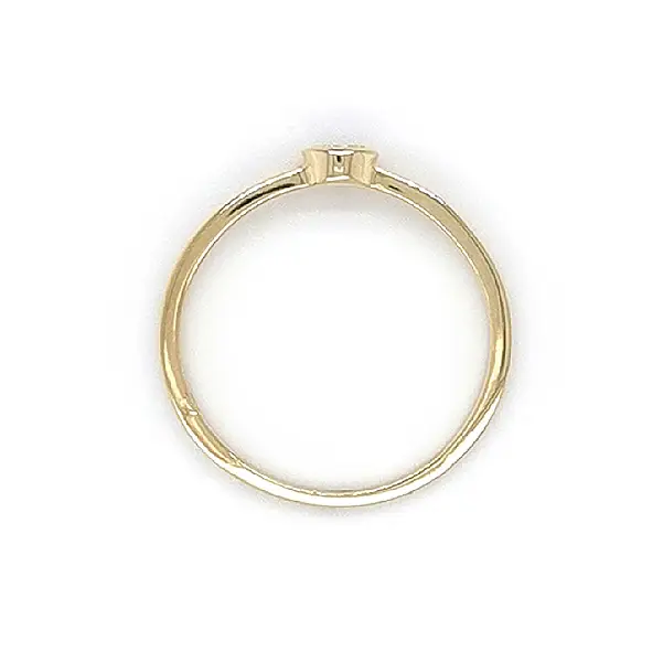 Gold Verlobungsring mit Zirkon