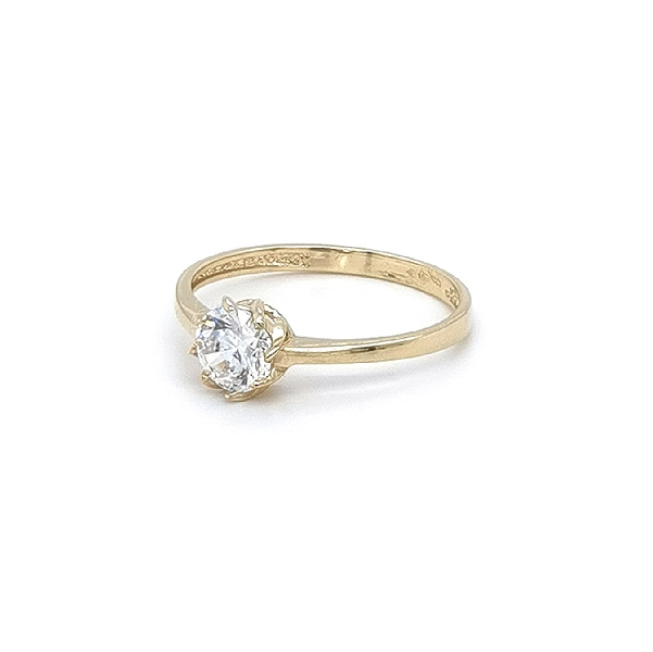 Gold Verlobungsring mit Zirkon