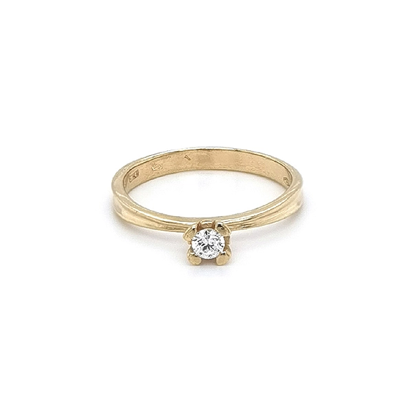 Gold Verlobungsring mit Zirkon