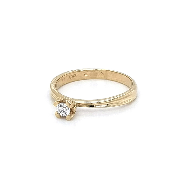 Gold Verlobungsring mit Zirkon