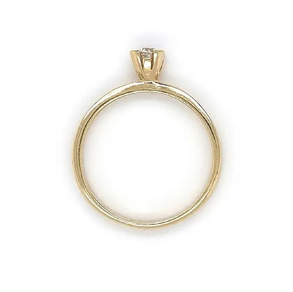 Gold Verlobungsring mit Zirkon