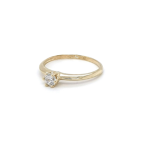 Gold Verlobungsring mit Zirkon