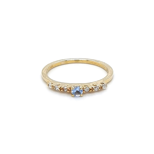 Goldring mit Blautopas