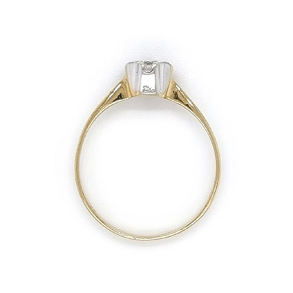 Verlobungsring mit Zirkon aus kombiniertem Gold