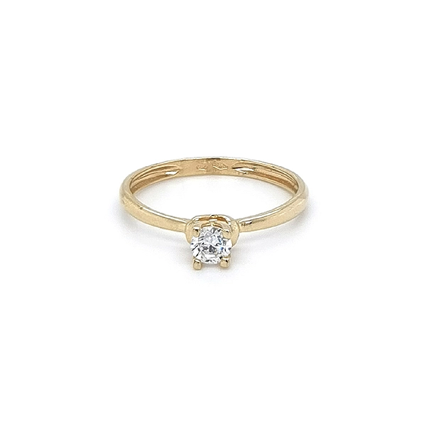 Gold Verlobungsring mit Zirkon