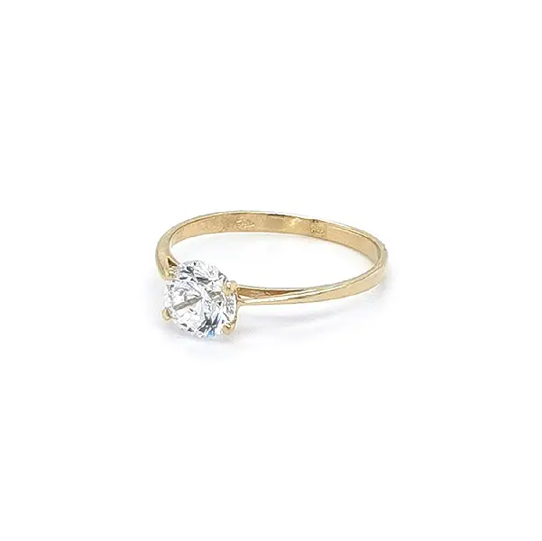 Gold Verlobungsring mit Zirkon