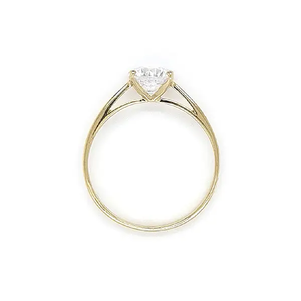 Gold Verlobungsring mit Zirkon