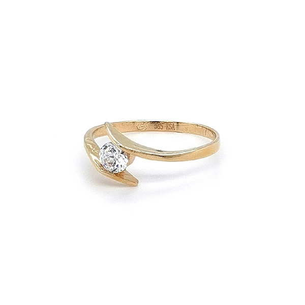 Gold Verlobungsring mit Zirkon