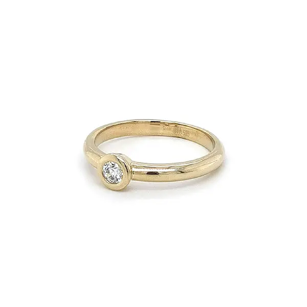 Gold Verlobungsring mit Zirkon