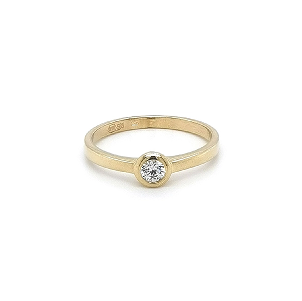 Gold Verlobungsring mit Zirkon