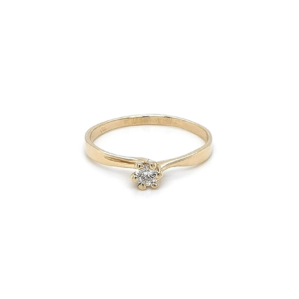 Gold Verlobungsring mit Zirkon