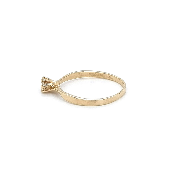 Gold Verlobungsring mit Zirkon
