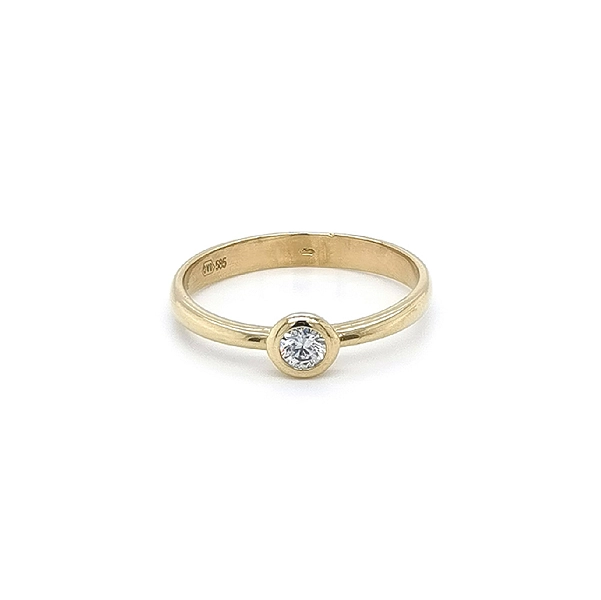 Gold Verlobungsring mit Zirkon