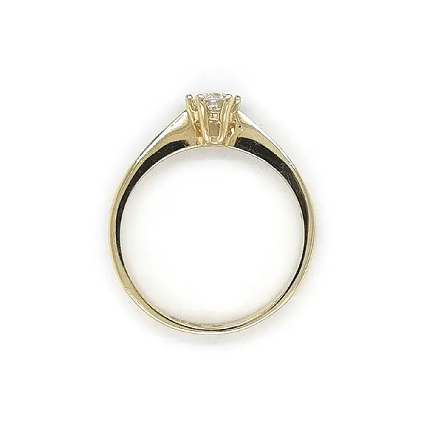 Gold Verlobungsring mit Zirkon