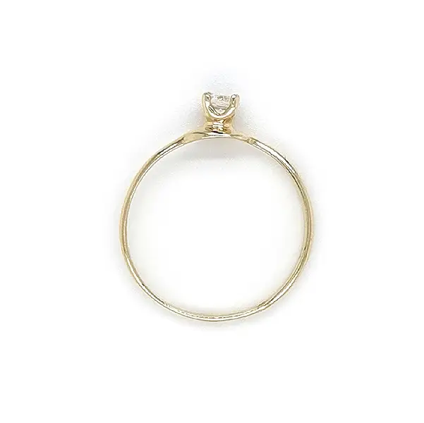 Gold Verlobungsring mit Zirkon