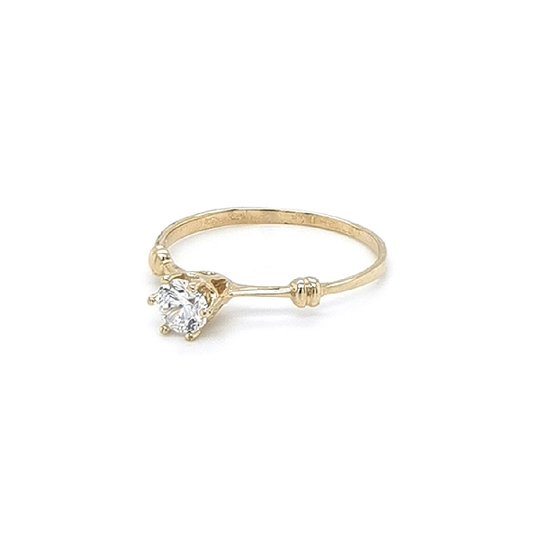 Gold Verlobungsring mit Zirkon