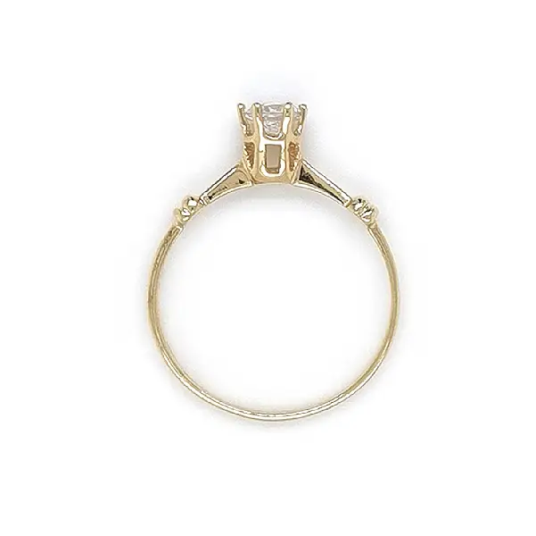 Gold Verlobungsring mit Zirkon