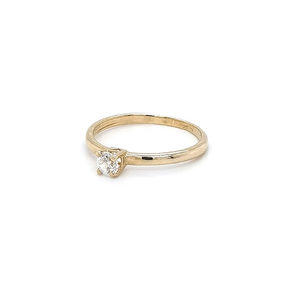 Gold Verlobungsring mit Zirkon