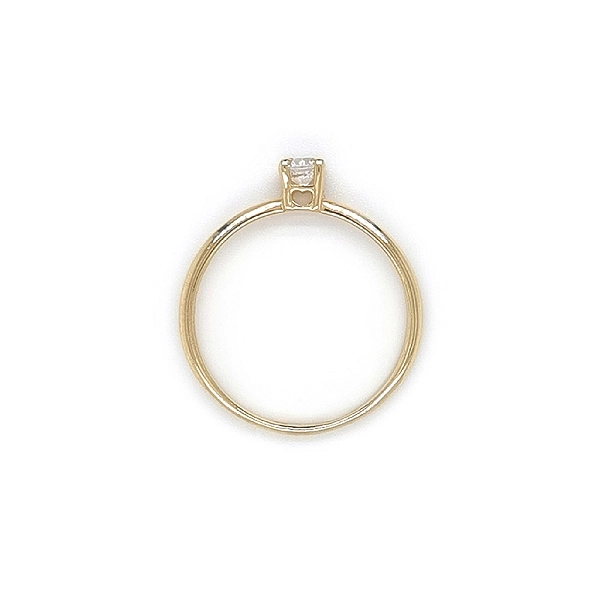 Gold Verlobungsring mit Zirkon