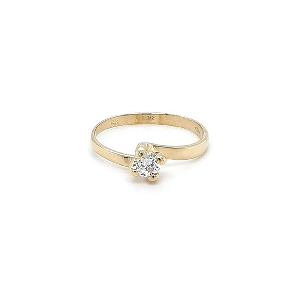Gold Verlobungsring mit Zirkon