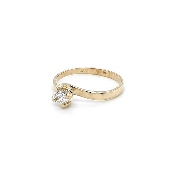 Gold Verlobungsring mit Zirkon