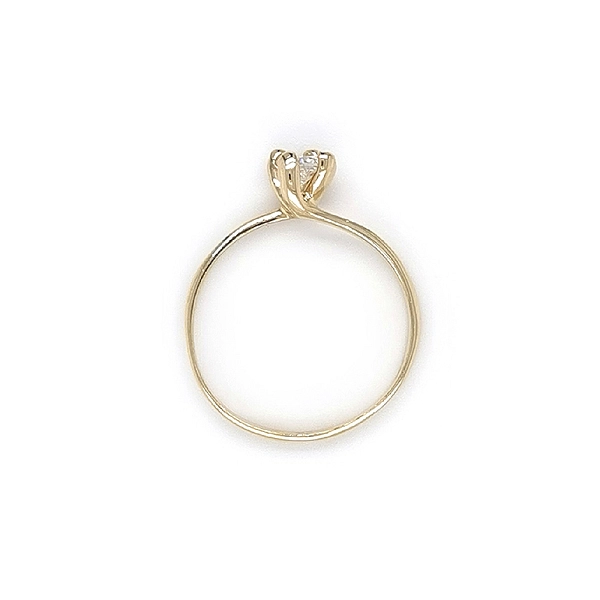 Gold Verlobungsring mit Zirkon