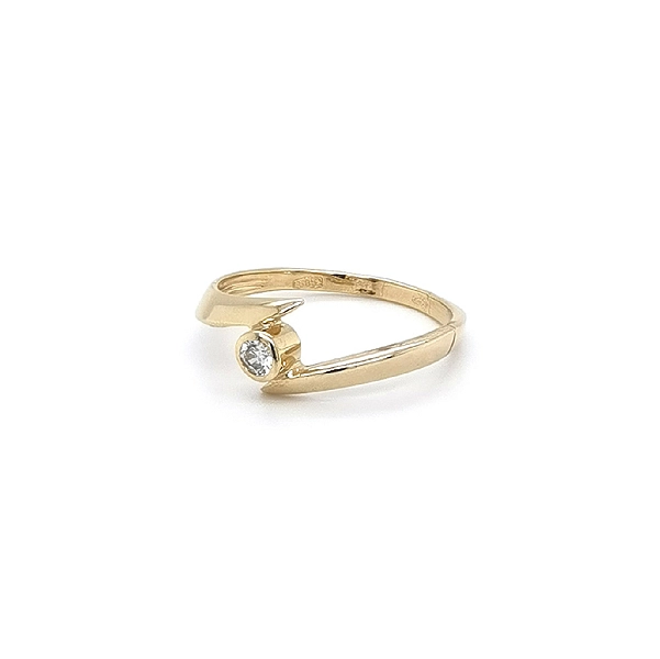 Goldring mit Zirkon