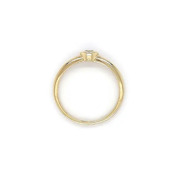 Gold Verlobungsring mit Zirkon