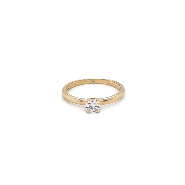 Gold Verlobungsring mit Zirkon