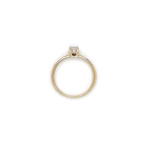 Gold Verlobungsring mit Zirkon