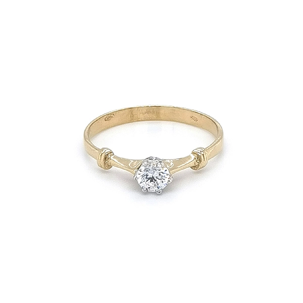 Gold Verlobungsring mit Zirkon
