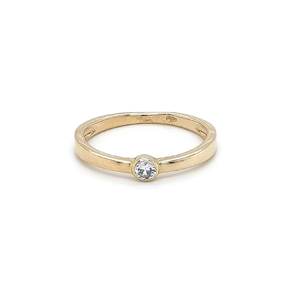 Gold Verlobungsring mit Zirkon