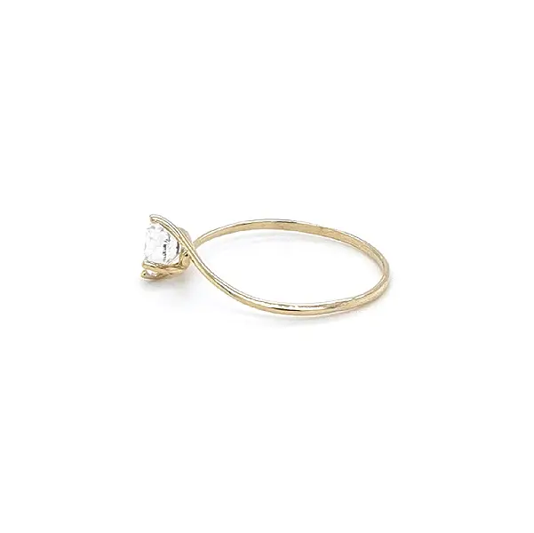 Gold-Zirkon-Zahnring