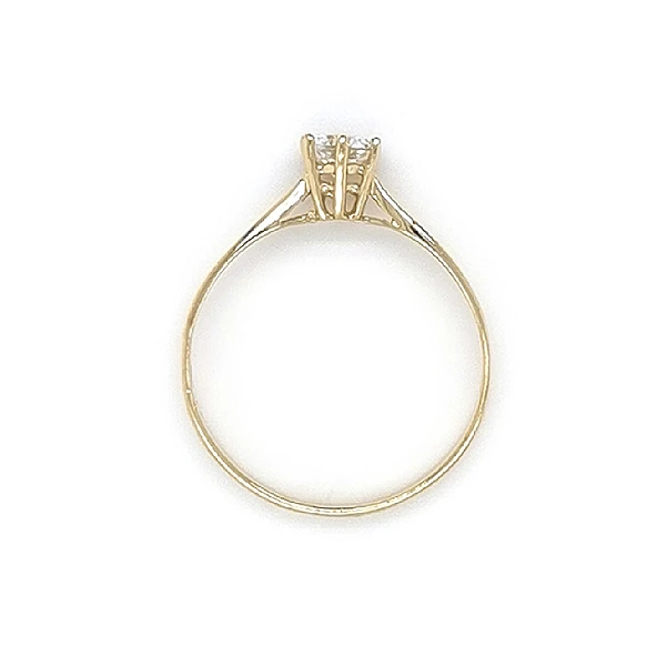 Gold Verlobungsring mit Zirkon