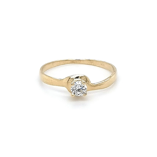 Gold Verlobungsring mit Zirkon