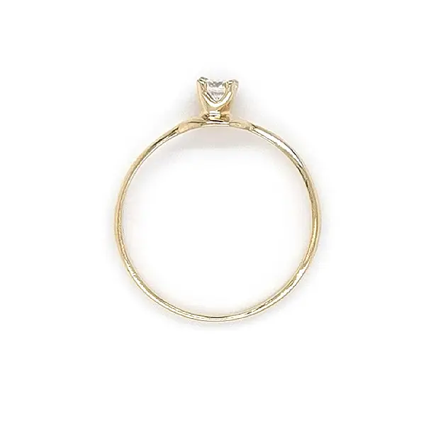 Gold Verlobungsring mit Zirkon
