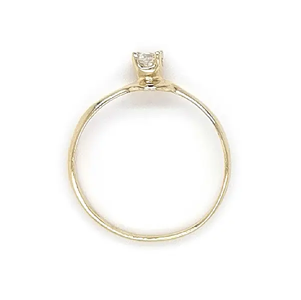 Gold Verlobungsring mit Zirkon