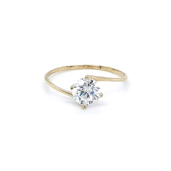 Gold Verlobungsring mit Zirkon