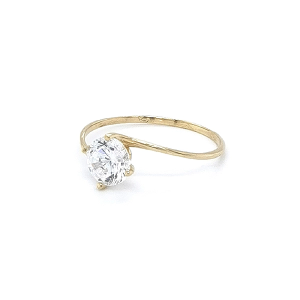 Gold Verlobungsring mit Zirkon