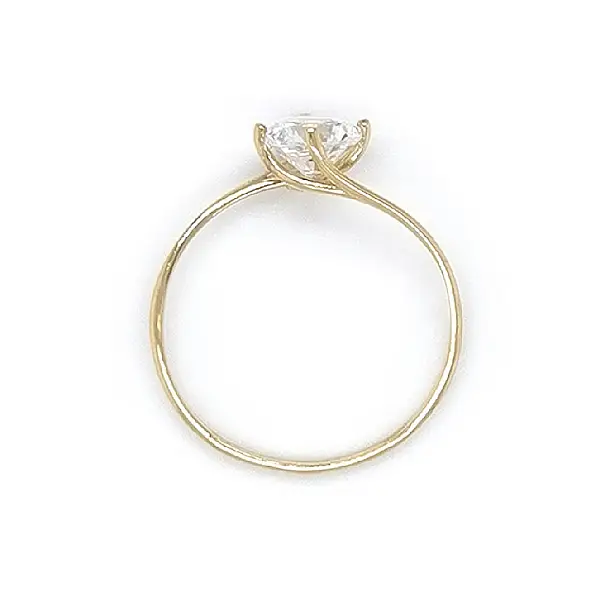 Gold Verlobungsring mit Zirkon