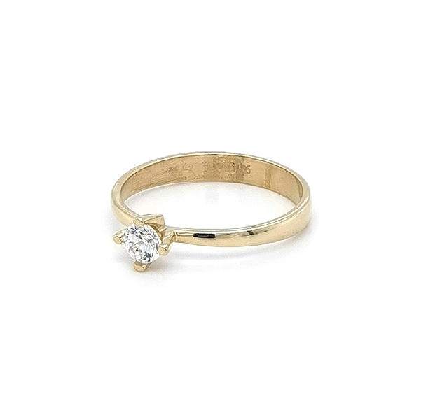 Gold Verlobungsring mit Zirkon