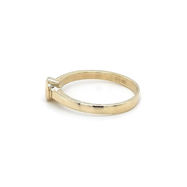 Gold Verlobungsring mit Zirkon