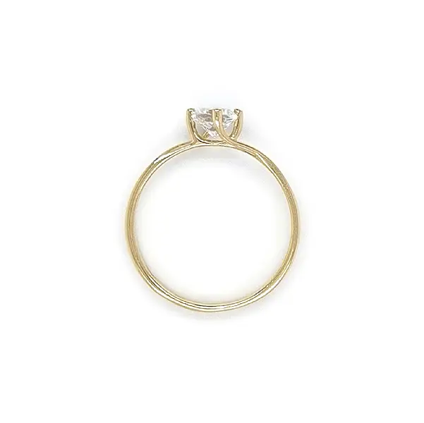 Gold Verlobungsring mit Zirkon