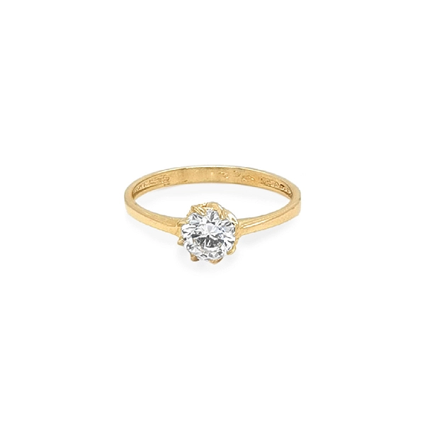 Gold Verlobungsring mit Zirkon