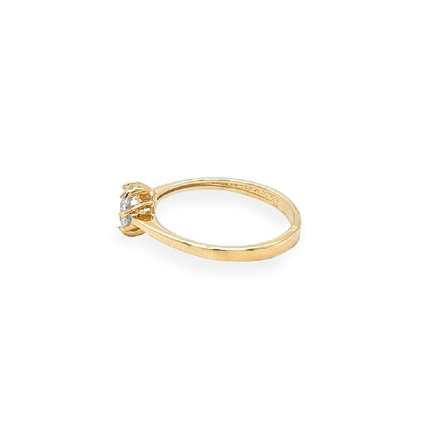 Gold Verlobungsring mit Zirkon
