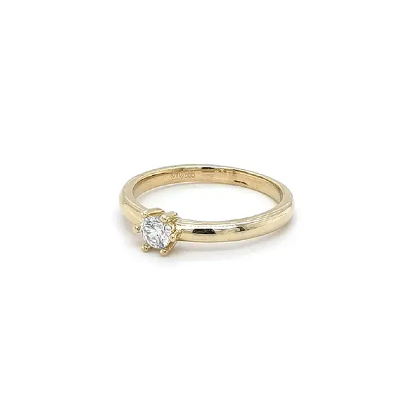 Gold Verlobungsring mit Zirkon