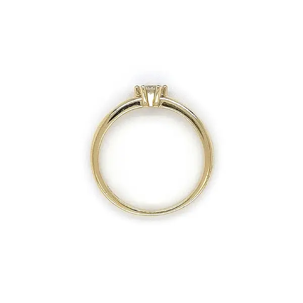 Gold Verlobungsring mit Zirkon