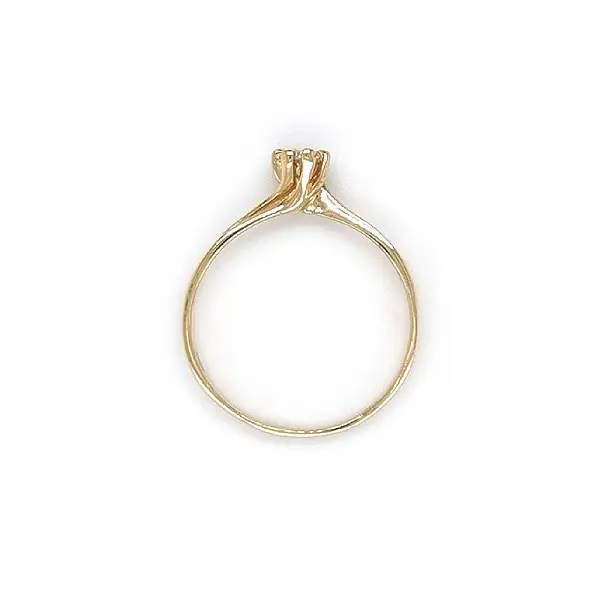 Gold Verlobungsring mit Zirkon